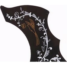 Homyl Gitar Için Gitar Çiçek Kuş Desen Için Pickguard Çizik Kazınmış Pvc Çıkartması (Yurt Dışından)