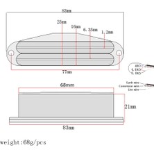 Homyl Puro Kutusu/elektro Gitar Için Çift Sıcak Ray Humbucker Pikap (Yurt Dışından)