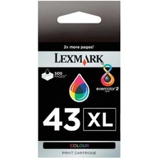 HPZR Lexmark 43XL-18YX143E Renkli Orjinal Kartuş