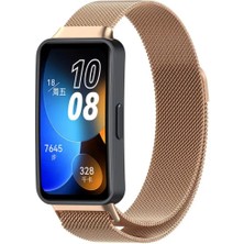 Mi7a Huawei Band 8 Kordon Metal Mıknatıslı Hasır Kayış