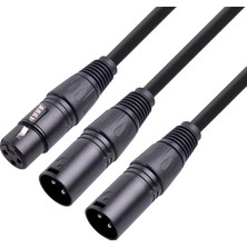 Hermoso Xlr Ayırıcı Kablo, 3 Pinli Xlr Dişi - Çift Xlr Erkek Yama Y Kablosu (Yurt Dışından)