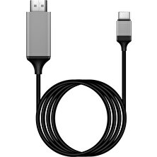 Hermoso Type-C - HDMI Uyumlu Adaptör Kablosu Siyah (Yurt Dışından)