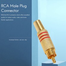 Hermoso 10 Adet Altın Sesi Erkek Rca Fiş Ses Konektörü Metal Yay Adaptörü (Yurt Dışından)