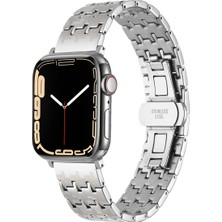 Heptek İletişim Apple Watch 2/3/4/5/6/7/8/se/nike 38MM 40MM 41MM Metal Kordon Tasarım (Krd-86)