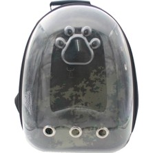 Evene Kamuflaj Desenli Kedi Taşıma Çantası Astronot Şeffaf Uçak Için Uygun Hava Alan Sırt Çantası