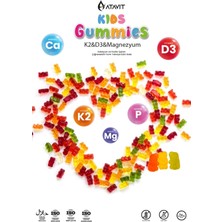 Atavit D3 K2 Magnezyum Kalsiyum Fosfor Gummies Kids