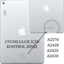 Wowacs Apple iPad 8.nesil 2020 10.2 Inç (A2270-A2428-A2429-A2430) ile Uyumlu 360° Dönebilen Standlı Tablet Kılıfı