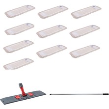 Ekol Tablet Palet Nemli Yedek Mop Takımı Seti - 10 Ad 50 Cm. Nemli Mop + Katlanır Aparat + Metal Sap