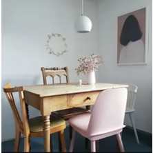 Riolight  Retro,rustik,vintage Beyaz Gövde 1XE27 Duylu Tekli Metal Sarkıt Avize ÇAP:20CM