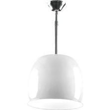 Riolight  Modern Oda,mutfak,cafeler Için 1XE27 Duylu Opal Beyaz Tekli Cam Sarkıt Avize