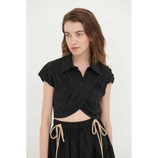 ROMAN Crop Bluz Siyah Y2313002_001