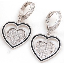 Stil Love ​gümüş Sallantılı Kalp Kadın Küpe
