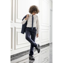 Nexactive Smokin Ceket Gömlek Pantolon Papyonlu 4'lü Çocuk Genç Takım Elbise Mezuniyet Balo Bayramlık Düğün Damatlık Seti NX-5033