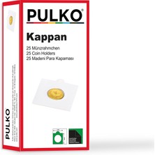 Pulko History 1970 Kappan Yapışkanlı Karton Madeni Para Kapaması, Beyaz, 20MM, 25'lik Paket