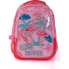 Muggle 7211 Flamingo Okul Sırt Çantası 3'lü Set