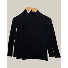 Betimoda Kadın Uzun Kollu Yarım Balıkçı Yaka Body  Renk 2 Adet