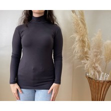 Betimoda Kadın Uzun Kollu Yarım Balıkçı Yaka Açık Füme 1 Adet