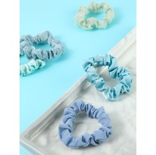 Miniso 5'li Kumaş Saç Lastiği Seti Mavi