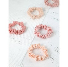 Miniso 5'li Kumaş Saç Lastiği Seti Pembe