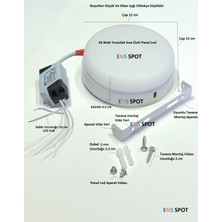 Horoz Electric Horoz Carla - 18 Yuvarlak Sıva Üstü Panel LED Beyaz 7000K