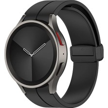 Nezih Case Samsung Galaxy Watch 6 Classic 43 / 47 mm Uyumlu Kordon Magnet Tokalı Silikon Strap