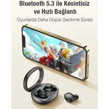 Coofbe Bluetooth Vers.5.3 Transparan Kapaklı 300MAH Bataryalı Bluetooth Kulaklık Kulakiçi Bluetooth Kulaklık