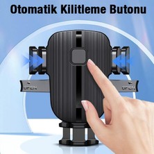 Polhammobile Polham Araç Içi Otomatik Kilitli Düşmez Sarsılmaz Telefon Tutucu, Izgara Tipi Havalandırma Girişli