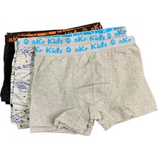 Süsen Lingerie Pamuklu Likralı Karışık Renkli Çocuk Boxer, 5'lı Çocuk Boxer, Çoklu Çocuk Boxer, Çocuk Iç Giyim