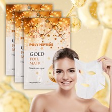 Xolo 3 Adet Altın Folyo Peg-40 Hint Yağı Aydınlatıcı Yüz Maskesi Gold Foil Mask 30ML XLM335