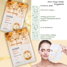 Xolo 3 Adet Altın Folyo Peg-40 Hint Yağı Aydınlatıcı Yüz Maskesi Gold Foil Mask 30ML XLM335