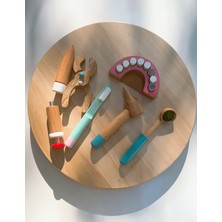 Bilmiş Çocuk Ahşap Dişçi Seti Oyuncağı ( Wooden Dentist Set Toy )