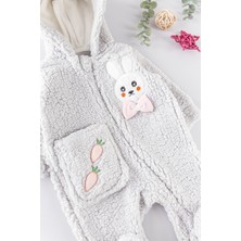 Babymod Tavşan Figürlü Kuzu Welsoft Kız Bebek Tulum
