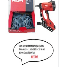 Hilti Gx3 Gazlı Çivi Çakma Tabancası 2023 + ( 1.200 Adet) X-C 27 G3  Mx Beton Çivileri