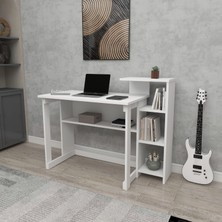 Enda Home SAYE 5 Raflı Kitaplıklı Ders Çalışma Masası Beyaz