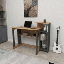 Enda Home Collection Saye 5 Raflı Kitaplıklı Çalışma Masası Beyaz