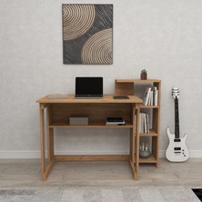 Enda Home Collection Saye 5 Raflı Kitaplıklı Çalışma Masası Beyaz