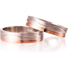 Gümüşcüm Beta Modeli Bayan Gümüş Alyans Rose Söz Yüzüğü