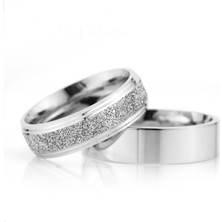 Gümüşcüm Bombeli Çizgili 6mm Bay Gümüş Alyans Nişan ve Söz Yüzüğü