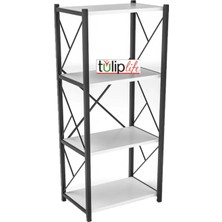 Tulip Life 4 Raflı Dekoratif Metal Kitaplık TLPK04S.B