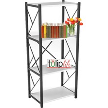 Tulip Life 4 Raflı Dekoratif Metal Kitaplık TLPK04S.B