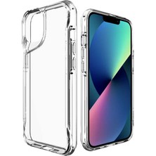 ZORE Apple  iPhone 13 Uyumlu Kamera Yükseltili Şeffaf Darbe Emici Ultra Koruma Pürüssüz Sert Kapak