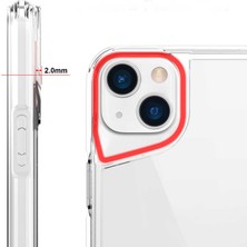 ZORE Apple  iPhone 13 Uyumlu Kamera Yükseltili Şeffaf Darbe Emici Ultra Koruma Pürüssüz Sert Kapak