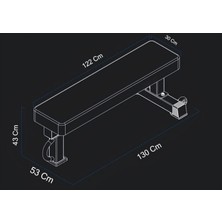 Profesyonel Flat Bench Sehpa (Bench Press - Fitness Agırlık Sehpası)