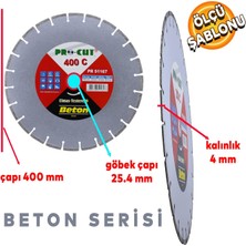 Pro-Cut Elmas Testere 400 mm Beton Kesim Kesme Serisi PR-51167