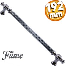 Badem10 Kesir Mobilya Mutfak Dolabı Çekmece Dolap Kapak Kulpu Kulbu Füme 192 mm Metal Kulp