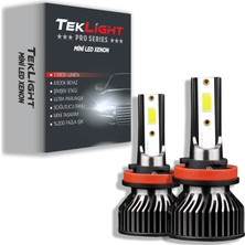 Teklight Pro LED Xenon Far Ampulü Mini Tip Zenon Şimşek Etkili Beyaz H1 / H11 / H7 / H4