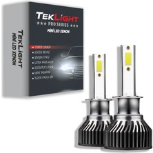 Teklight Pro LED Xenon Far Ampulü Mini Tip Zenon Şimşek Etkili Beyaz H1 / H11 / H7 / H4