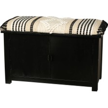 Vitale Siyah Otantik Dolap/puf 76X35X48CM