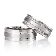 Gümüşcüm Oryon Gümüş Alyans Modeli Taşlı Bay Alyans