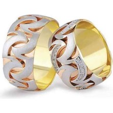 Gümüşcüm Motif Modeli Bay Gümüş Alyans